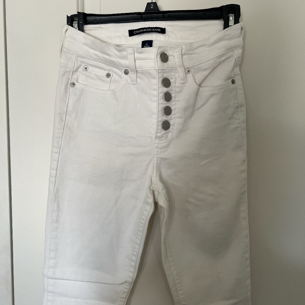 Calvin Klein Jeans skinny jeans with frayed ends